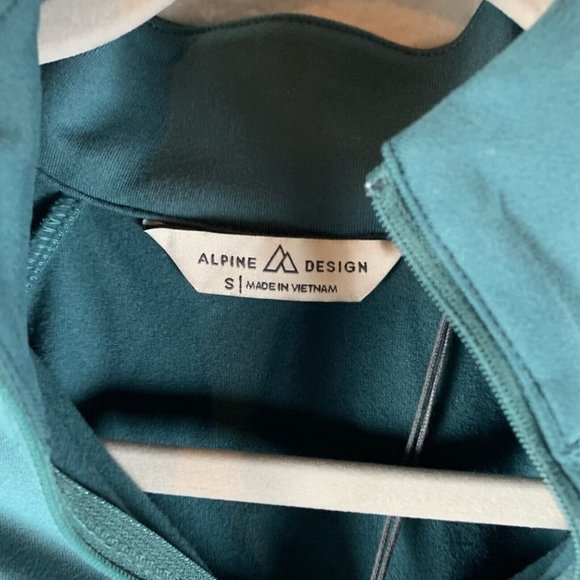 Alpine Design Top Women's Small Teal Field Knitted Polyester Stretch 7213 - Picture 2 of 9